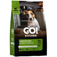 GO! - Корм для щенков и собак всех возрастов с индейкой для чувствительного пищеварения, беззерновой