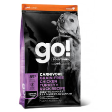 GO! - Корм для пожилых собак, 4 вида мяса: индейка, курица, лосось, утка, беззерновой (CARNIVORE)