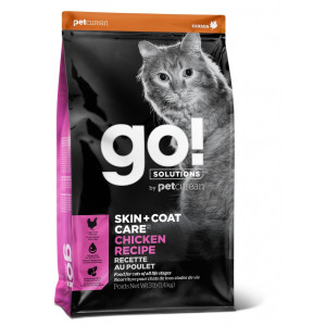 GO! - Корм для котят и кошек, с цельной курицей, фруктами и овощами (SKIN + COAT CARE)