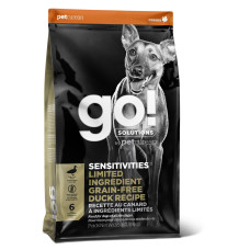 GO! - Корм для щенков и собак с чувствительным пищеварением, со свежей уткой, беззерновой (SENSITIVITIES)