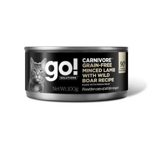 GO! - Консервы для кошек с рубленым мясом ягненка и дикого кабана, беззерновые 