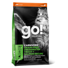 GO! - Корм для котят и кошек с чувствительным пищеварением, с форелью и  лососем, беззерновой (CARNIVORE)