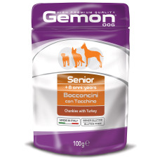 Gemon dog pouch паучи для пожилых собак кусочки индейки