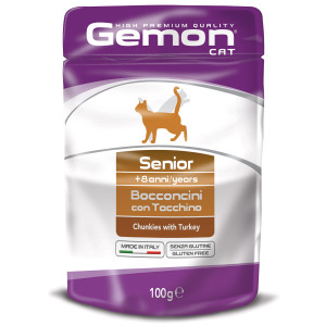 Gemon cat pouch паучи для пожилых кошек кусочки индейки