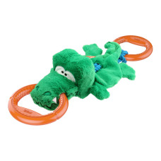GiGwi - Игрушка "Крокодил" на веревке с пищалкой,текстиль,резина,веревка