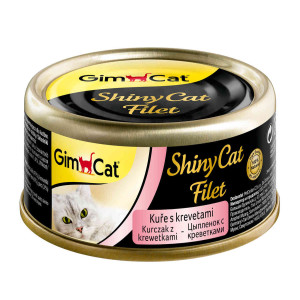 Консервы для кошек из цыпленка с креветками (ShinyCat Filet)