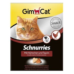 GimCat - Лакомые сердечки для кошек, с курицей и таурином (Schnurries)