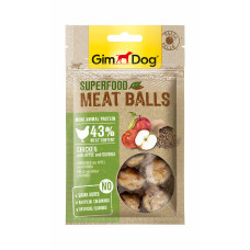 GimDog - Лакомство для собак из курицы с яблоком и киноа - "Мясные шарики суперфуд"