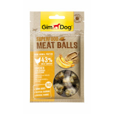 GimDog - Лакомство для собак из курицы с бананом и кунжутом - "Мясные шарики суперфуд"