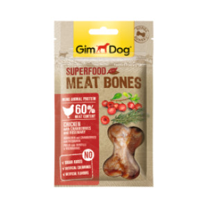 GimDog - Лакомство для собак из курицы с клюквой и розмарином - "Мясные косточки суперфуд"