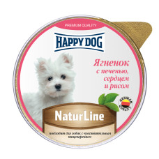 Happy dog - Паштет для собак Ягененок с печенью, сердцем и рисом 