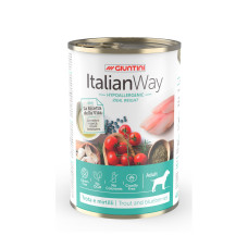 Italian Way - Облегченные консервы для собак с форелью и черникой
