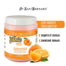 ISB fruit of the grommer orange восстанавливающая маска для слабой выпадающей шерсти с силиконом 1 л