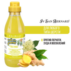 Iv San Bernard - Шампунь для любого типа шерсти против раздражений и перхоти, fruit of the grommer ginger&elderbery, 500 мл