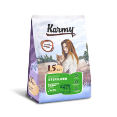 Karmy - Корм для стерилизованных кошек и кастрированных котов с лососем
