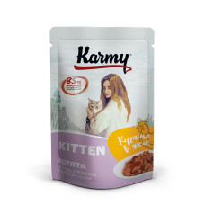 Karmy - паучи для котят с курицей в желе до 1 года, беременных и кормящих кошек