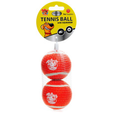 Kitty City - Теннисные мячики с пищалкой 6,3см, 2шт (TENNIS BALL W/SQUEAKER MEDIUM)