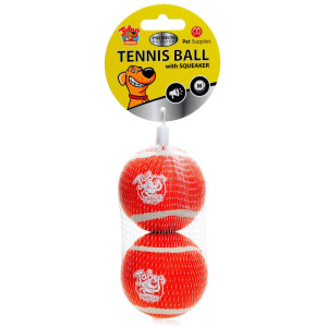 Kitty City - Теннисные мячики с пищалкой 5см, 2шт (TENNIS BALL W/SQUEAKER SMALL)