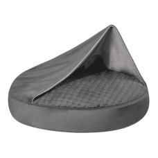 LeLap - Лежак-норка "Paradis", круглый, со съемным чехлом, 60см, серый