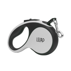LeLap - Рулетка для собак до 15кг, ремень 3м, белая