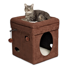 Midwest домик для кошек Currious Cat Cube 38,4х38,4х42h см