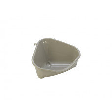 Moderna - Туалет для грызунов pet's corner угловой средний, 35х24х18, теплый серый (pet's corner medium)