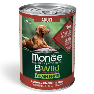 Monge - Консервы для собак всех пород из ягненка с тыквой и кабачками (dog bwild grainfree adult)