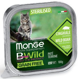 Консервы из кабана с овощами для стерилизованных кошек (bwild grain free)