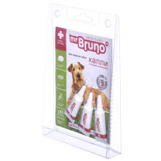 Mr.Bruno - Капли для средних собак от 10 до 30 кг репеллентные (3 пипетки по 2,5 мл)