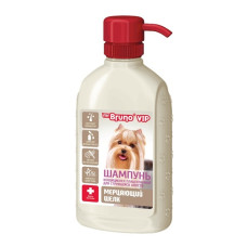 Mr.Bruno - Шампунь-кондиционер плацентарный для собак с экстрактом плаценты и ценными маслами для струящейся шерсти "Мерцающий шелк"