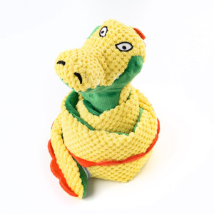 Mr.Kranch - Игрушка для собак "Змейка" с карманами под лакомство 96 см желтая