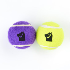 Mr.Kranch - Игрушка для собак Теннисный мяч малый 5 см набор 2 шт. желтый/фиолетовый