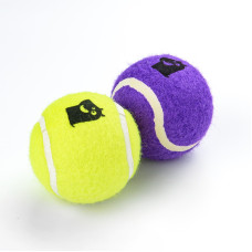 Mr.Kranch - Игрушка для собак Теннисный мяч средний 6,3 см набор 2 шт. желтый/фиолетовый