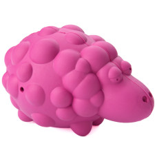 Mr.Kranch - Игрушка для собак Овечка с пищалкой 8,5*12 см розовая с ароматом бекона