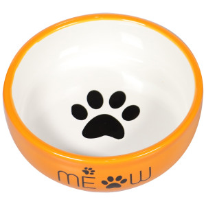 Mr.Kranch - Миска керамическая для кошек meow 380 мл, оранжевая