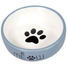 Mr.Kranch - Миска керамическая для кошек meow 380 мл, синяя
