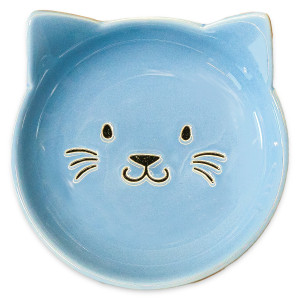 Mr.Kranch - Блюдце керамическое мордочка кошки 80 мл голубое