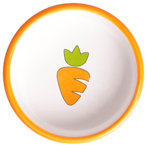 Mr.Kranch - Миска керамическая для грызунов оранжевая с морковью 70 мл
