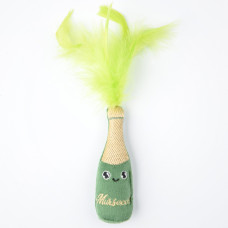 Mr.Kranch - Игрушка для кошек "Шампанское" с кошачьей мятой, 8*2 см зеленый
