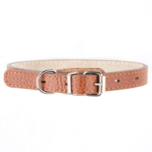 Mr.Kranch - Ошейник для собак из натуральной кожи прямой, 29-35см, коричневый