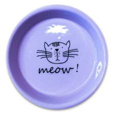 Mr.Kranch - Миска керамическая для кошек meow! 200 мл сиреневая