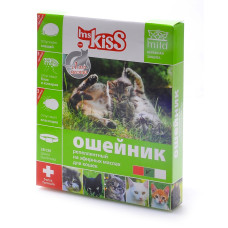 Ms.Kiss - Ошейник для котят с 4 недель и кошек зеленый, от блох, клещей, комаров, 38см