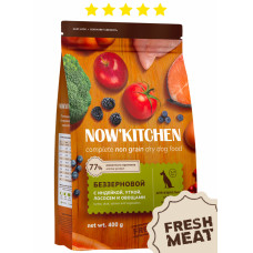 NOW'KITCHEN - Корм для собак со свежей индейкой, уткой, лососем, беззерновой