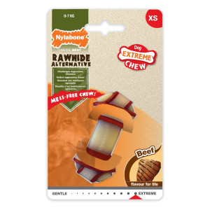 Nylabone - Узел экстра-жесткий, аромат говядины, S (Rawhide Knot Bone Beef) 984100EU