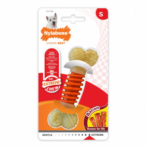 Nylabone - Жевательная косточка экстра-жесткая, аромат бекона, S (Extreme Chew Pro Action) 