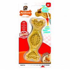 Nylabone - Игрушка-косточка для лакомств экстра-жесткая, аромат арахисового масла, M (Extreme chew fill it treat toy) 