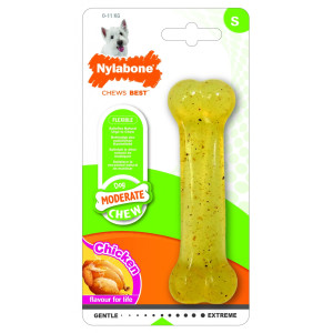 Nylabone - Косточка умеренно-жесткая, аромат курицы, S (Moderate Chew)