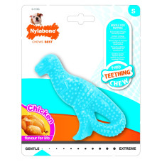 Nylabone - Динозаврик для зубов для щенков, аромат курицы, S (Puppy Teething Dental Dino - Chicken Flavour)