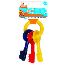 Nylabone - Ключи для щенков с режущимися зубами, аромат бекона, XS (Puppy Teething Keys)