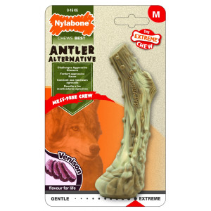 Nylabone - Рог экстра-жесткий, аромат оленины, M (Extreme Chew Antler - Venison Flavour)